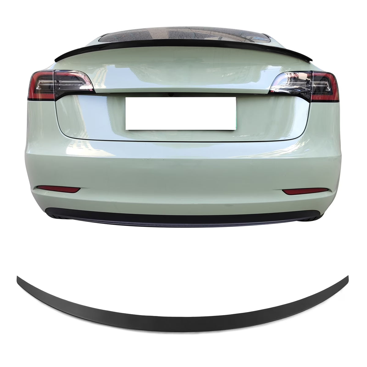 Matte Black ABS Plastic Rear Spoiler Wing O39200