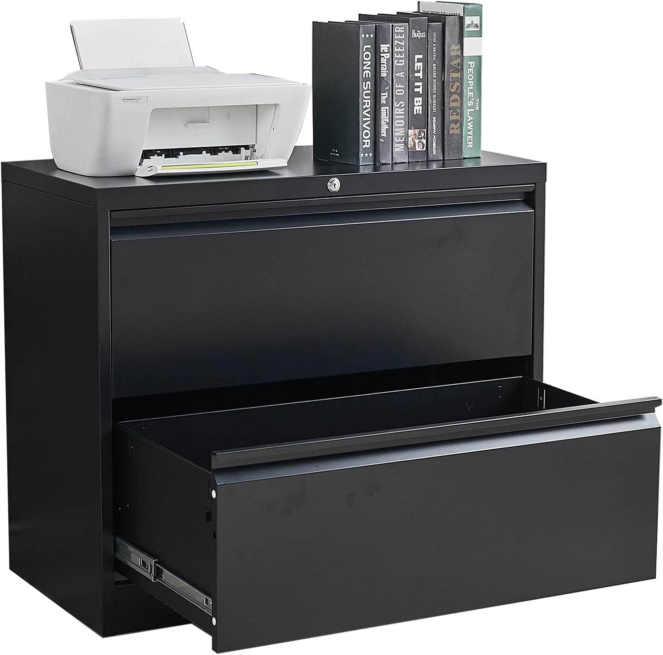 4 Drawer White Steel Lateral File Cabinet T5767