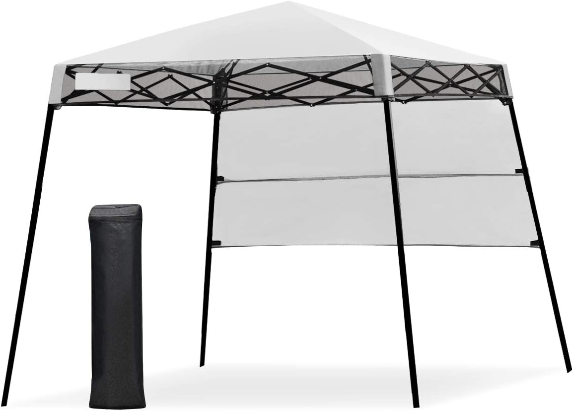 Pop-up Canopy Tent with Carry Bag & 4 Stakes W94764