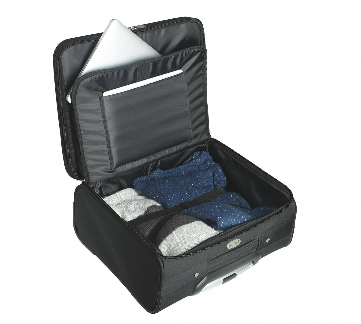 Black 14x22 2-Wheeled Laptop Travel Case Z381