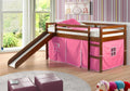 Twin Tent Loft Bed, Espresso/Pink B5676