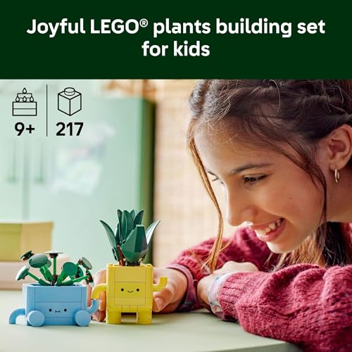 LEGO Botanicals Happy Plants Building Toys - Bedroom or Dorm Room Decor for Girls, Boys, & Adults, Desk or Shelf Display - Birthday Gift Ideas for Kids, Ages 9+ - 10349 I5166