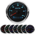 White Dial LED Tachometer Gauge 0-6000 RPM 85mm Pack of 2 Z732