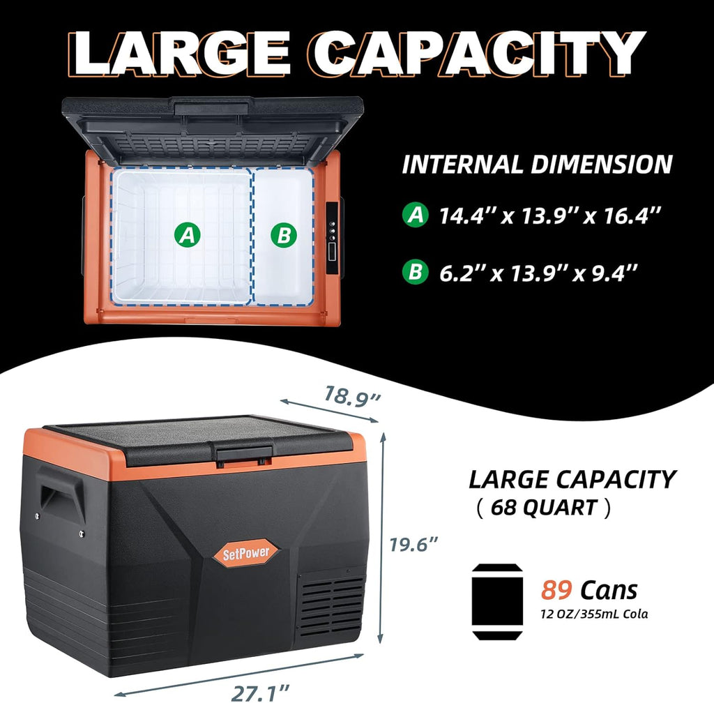 12 Volt Portable Refrigerator and Freezer Electric Cooler S641