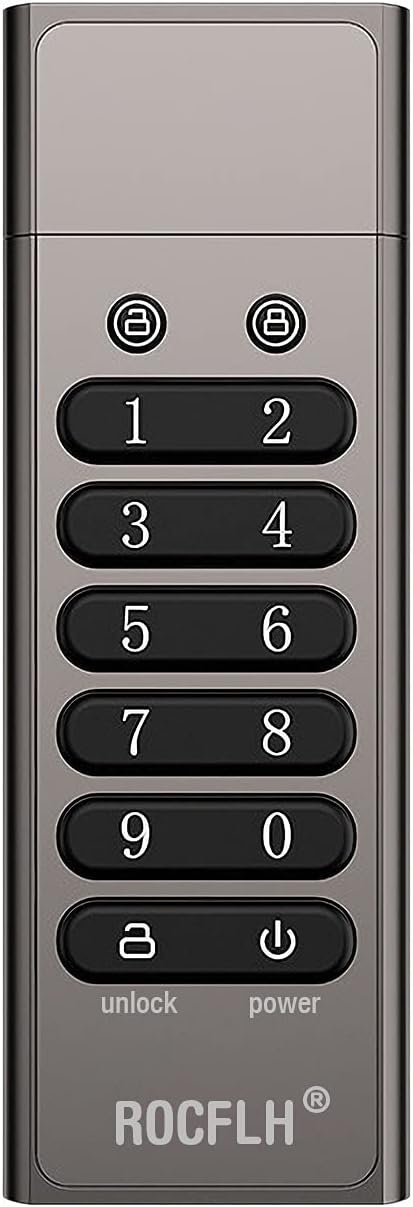 64GB Secure Encrypted USB Flash Drive with Keypad F772