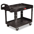 Heavy-Duty Utility Cart, 2-Shelf, Black D289817