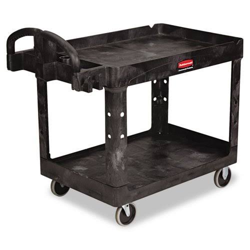 Heavy-Duty Utility Cart, 2-Shelf, Black D289817