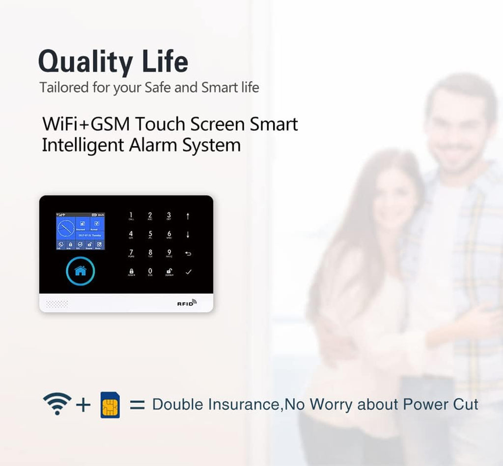 DIY Home Wi-Fi Alarm Kit with Motion Detector, Door/Window Sensor, Siren P350