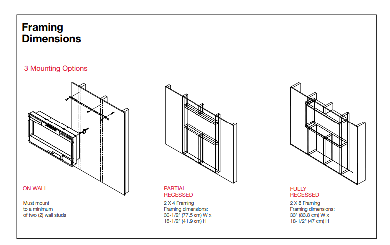 Wall Mount Electric Fireplace L202365