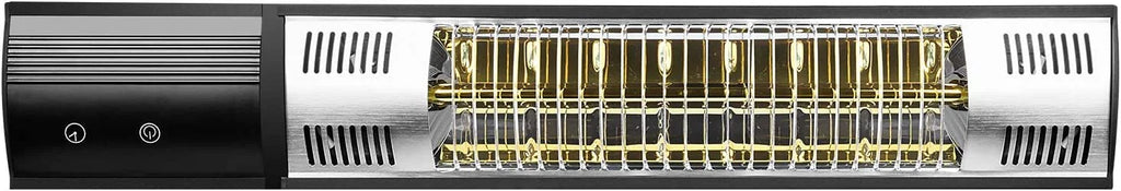 1500W Wall Mounted Infrared Heater, IP65 Waterproof, 240V Black H37187