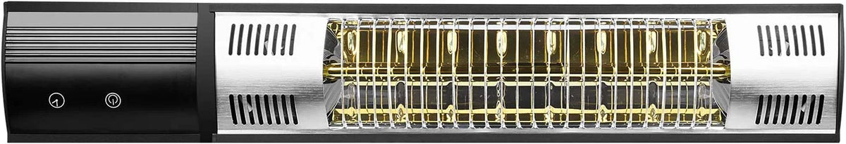 1500W Wall Mounted Infrared Heater, IP65 Waterproof, 240V Black H37187