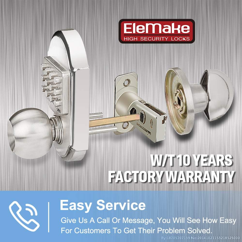 Keyless Deadbolt Lock Stainless Steel 304 Pack of 2 D87522