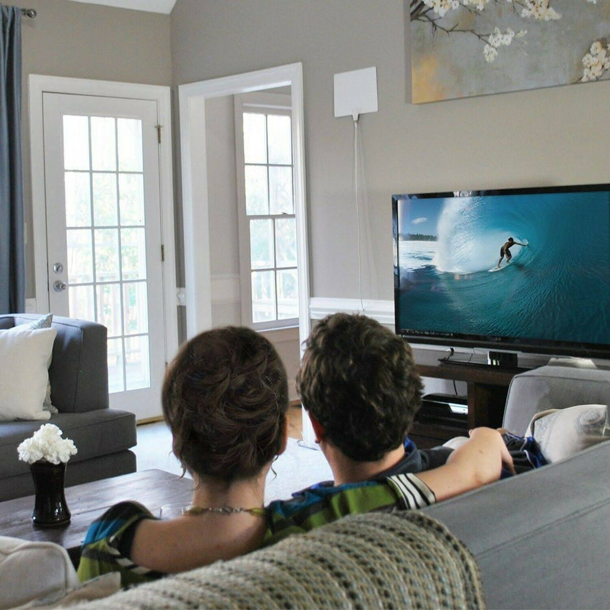 Amplified Indoor TV Antenna, 50 Mile Range G71212