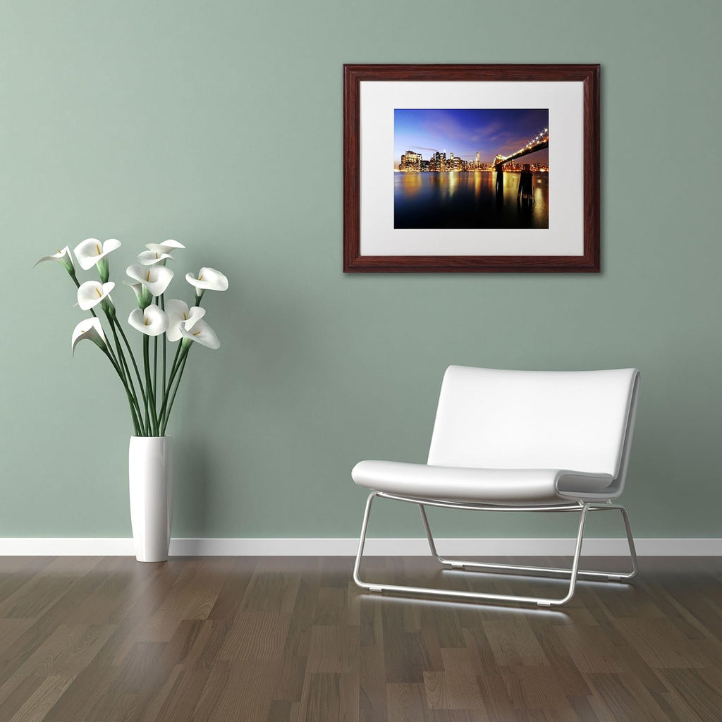 16 by 20-Inch White Matte Wood Frame Artwork X307