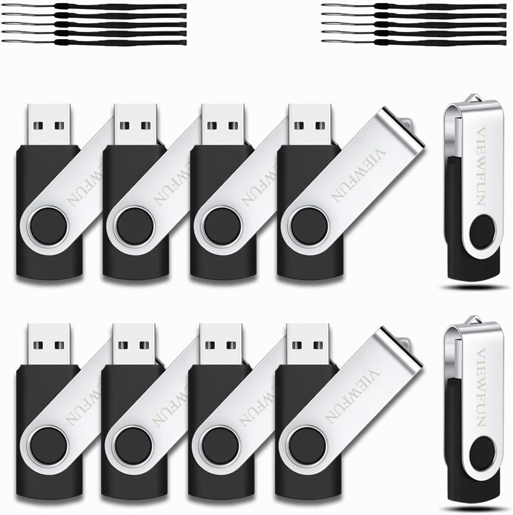 50 Pack 8GB USB 2.0 Flash Drives with LED Indicator and Lanyards O468118