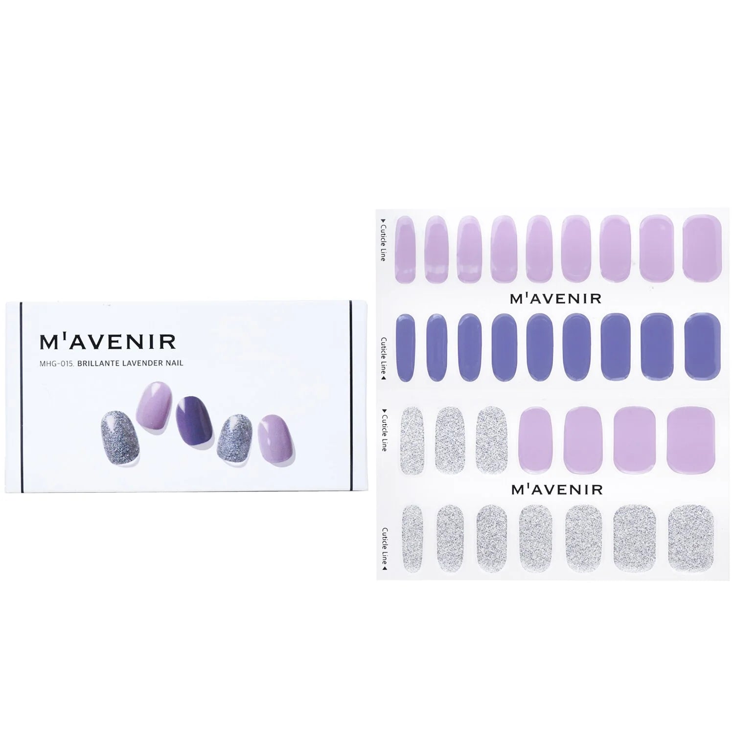 Purple Nail Sticker 32pcs K21526