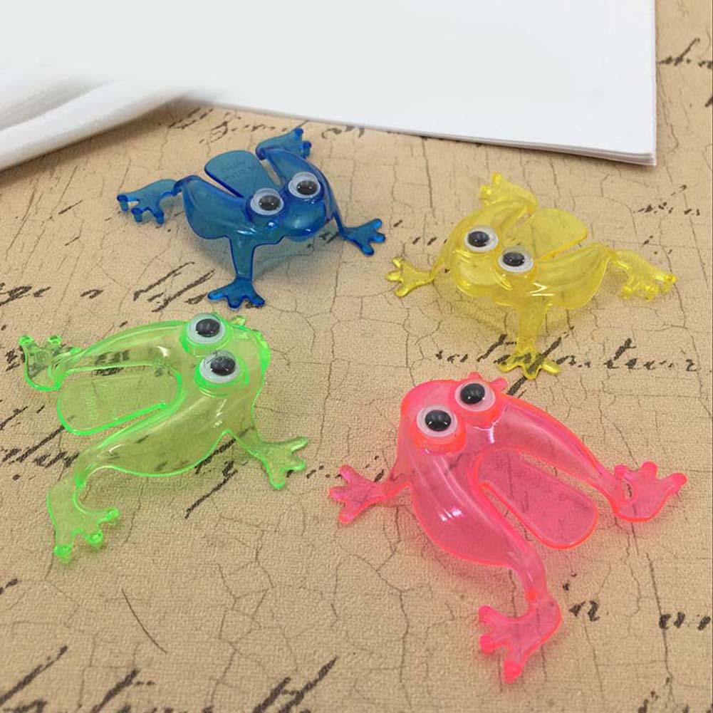 10Pcs Mini Jumping Frog Finger Pressing Desktop Game Toy P2690