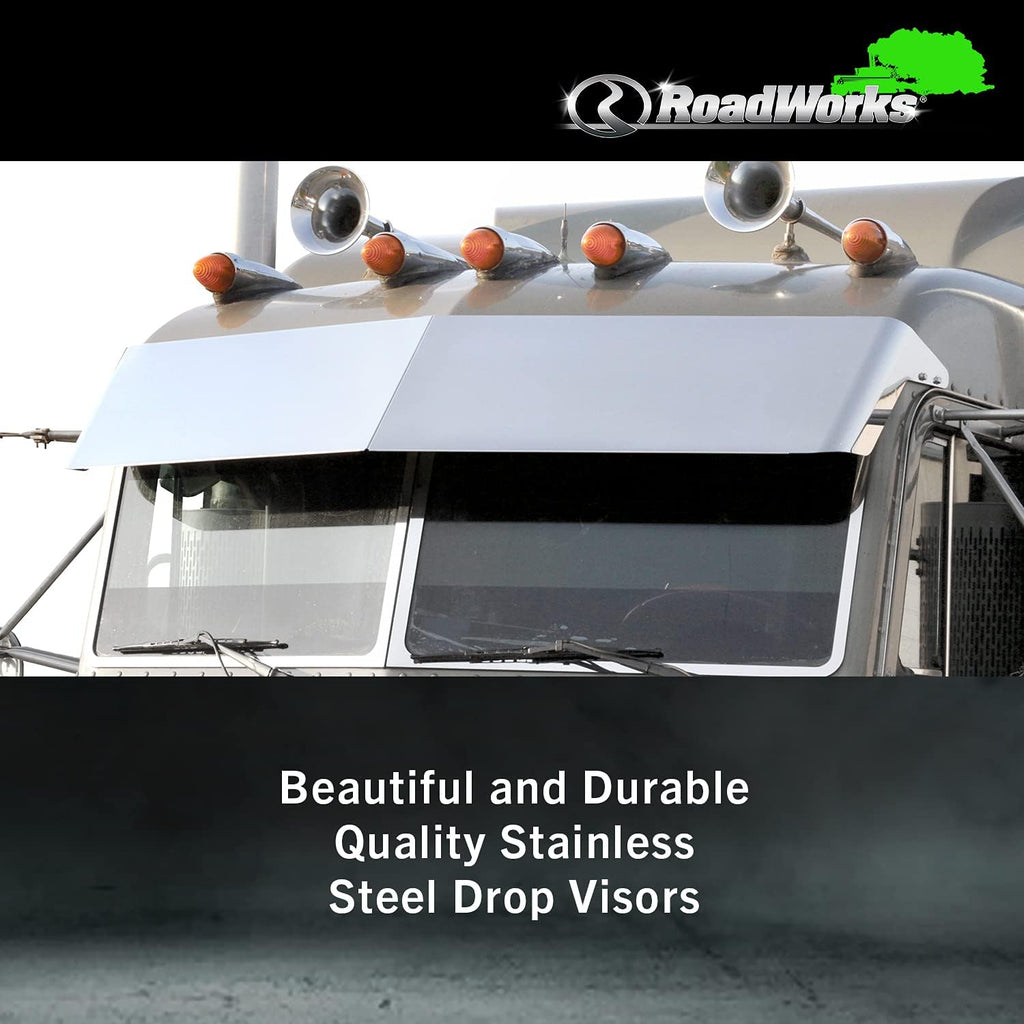 White Stainless Steel Blind Mount Drop Visor S8040