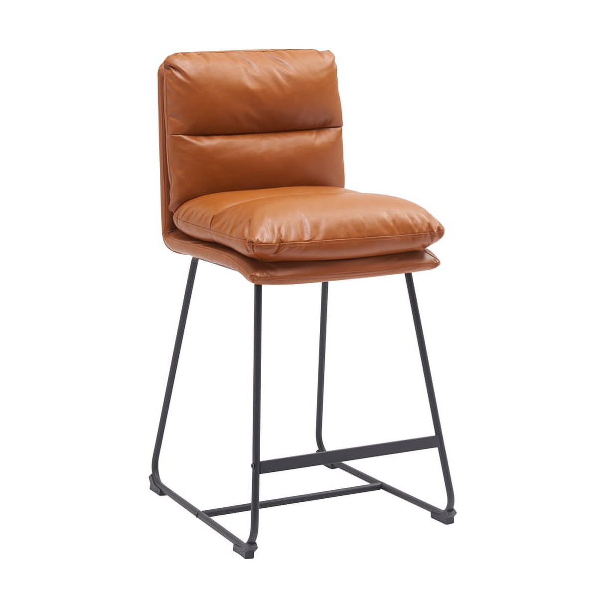 Tan Faux Leather Counter Stool (Set of 2) C15883