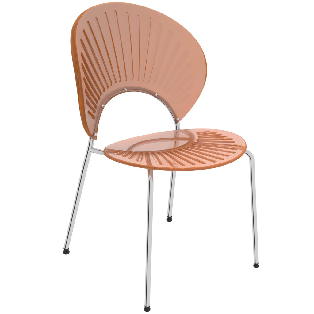 Amber Plastic Dining Side Chair Set of 2 Z106