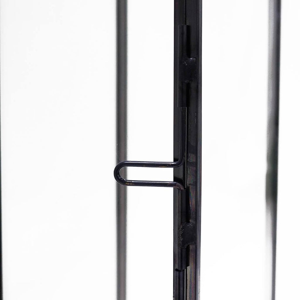 Black Glass Taper Candle Lantern Set M123477