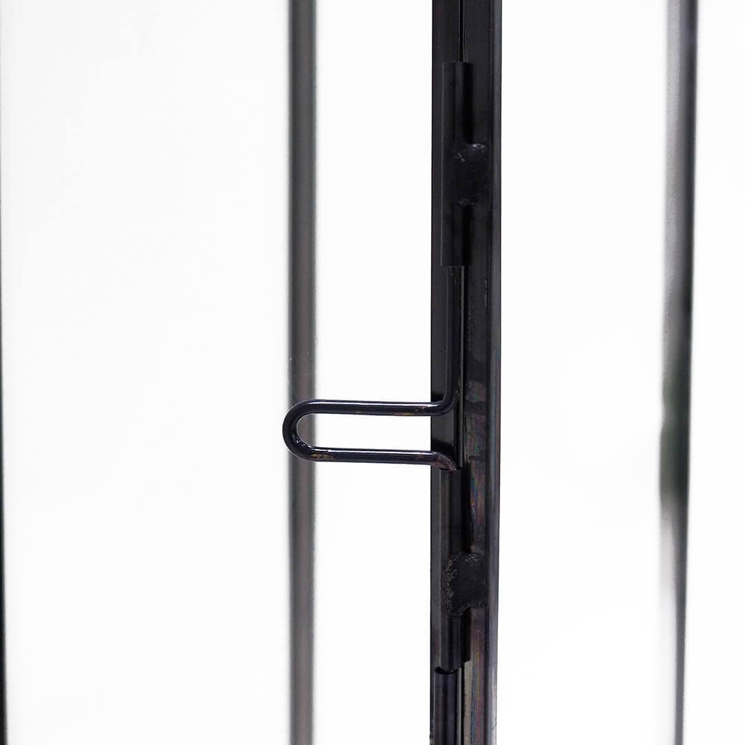 Black Glass Taper Candle Lantern Set M123477