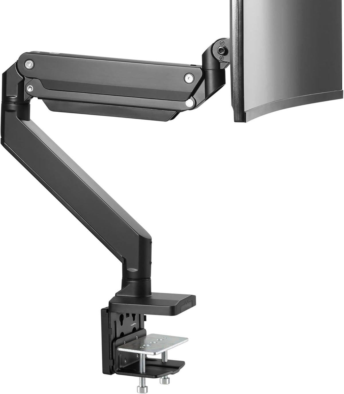 White Single Monitor Arm Desk Mount I61049