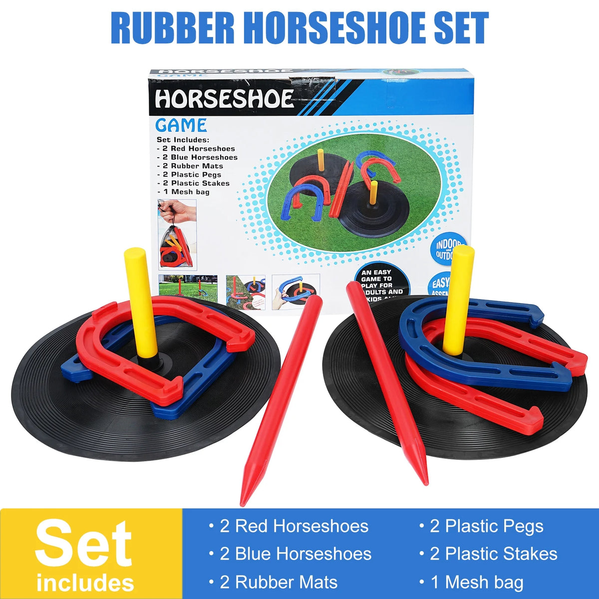 Rubber Horseshoes Game Set L354