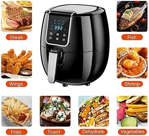 6-in-1 Air Fryer 7Qt/6.5L Black D215951