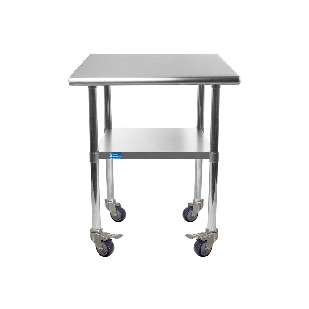 30 x 48 Stainless Steel Work Table with Casters C8267