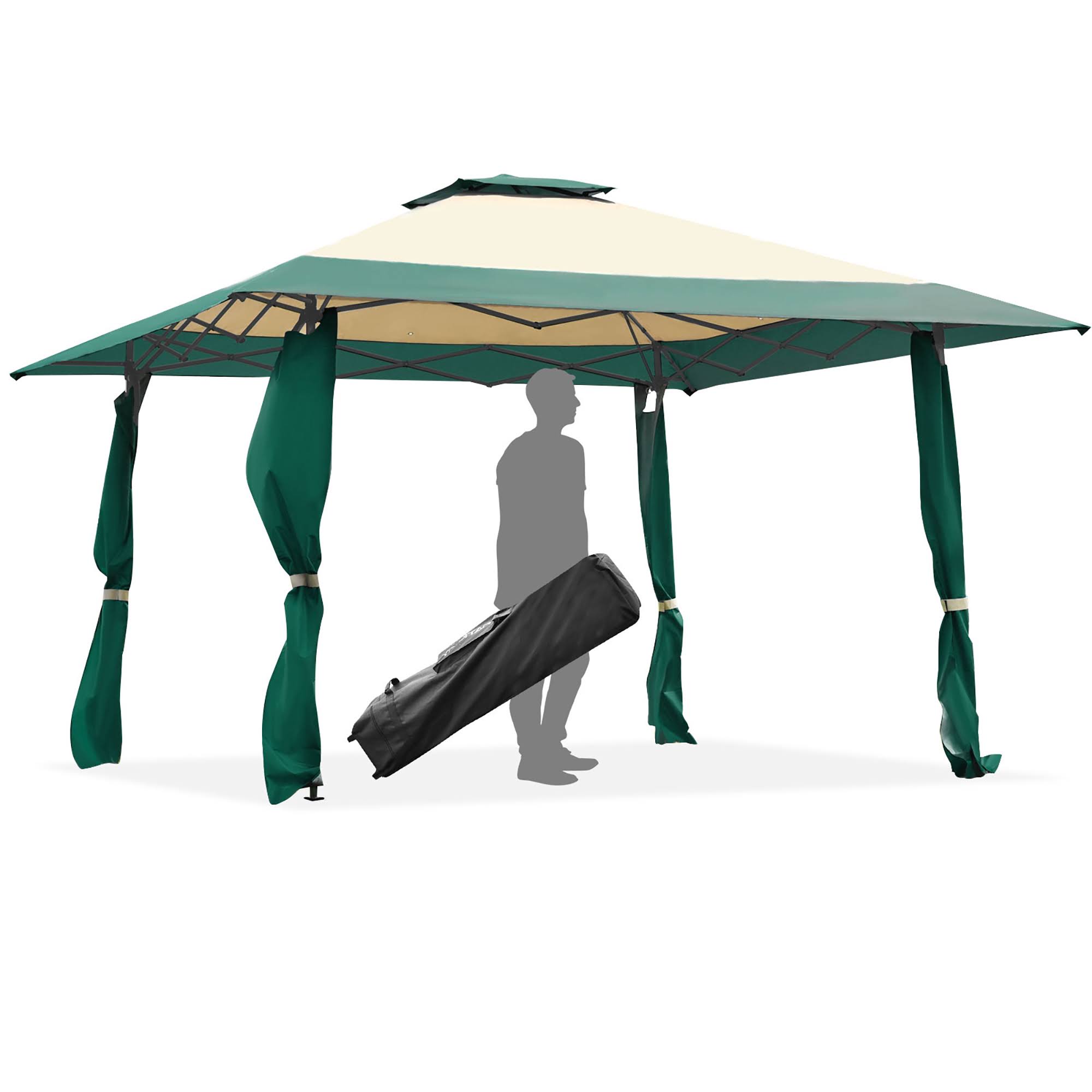 Green Gazebo Canopy Shelter Tent E9673