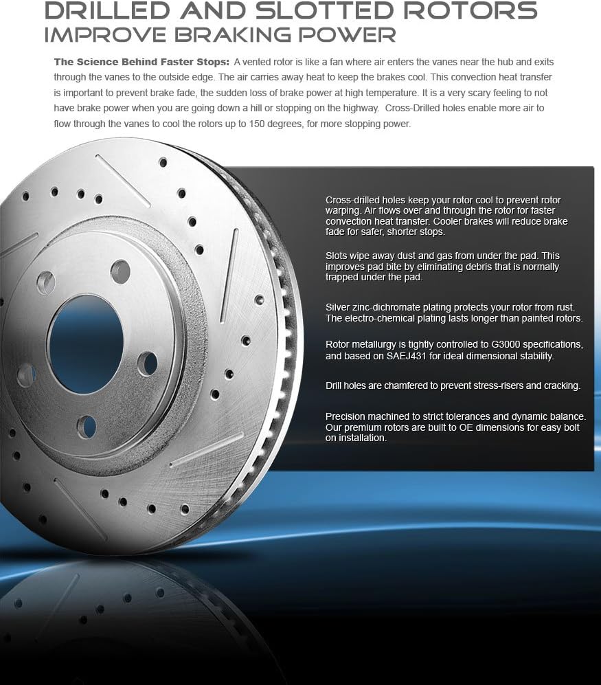 Drilled/Slotted 6 Lug Rotors Y7201