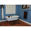 Cast Iron Double Ended Clawfoot Tub with Brushed Nickel Feet Q309929