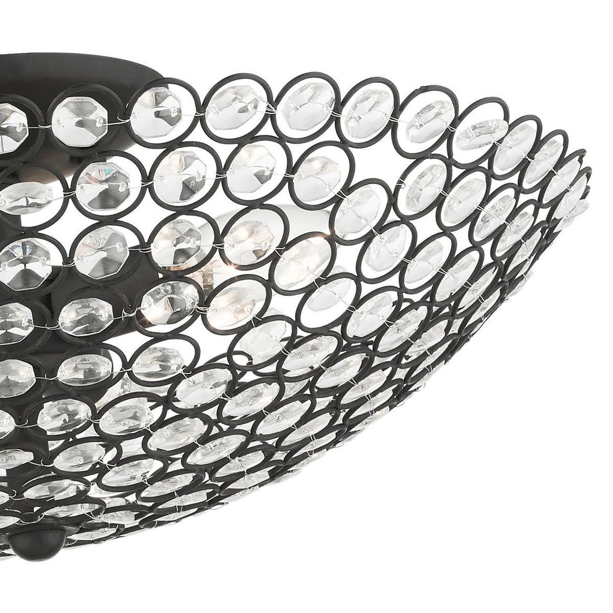 3 Light Semi-Flush Mount Black V93560
