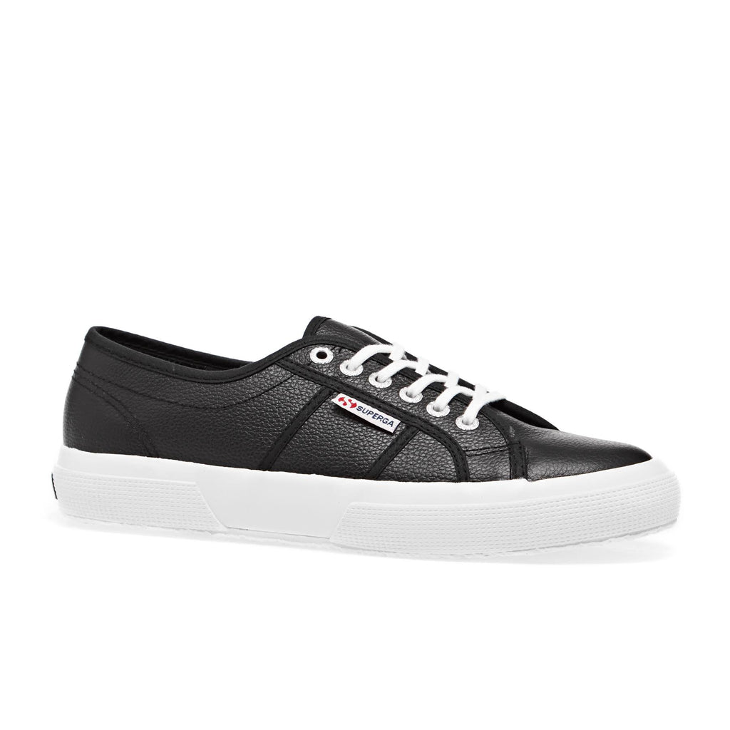 Black Leather Casual Trainers P255838