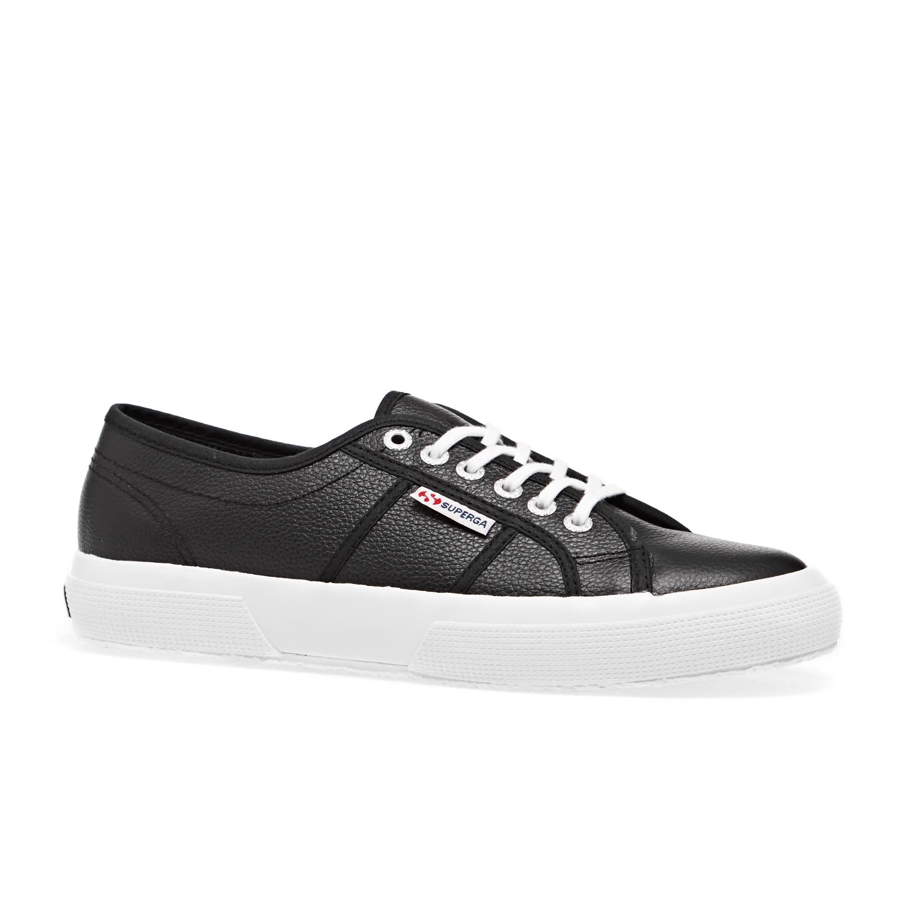 Black Leather Casual Trainers P255838
