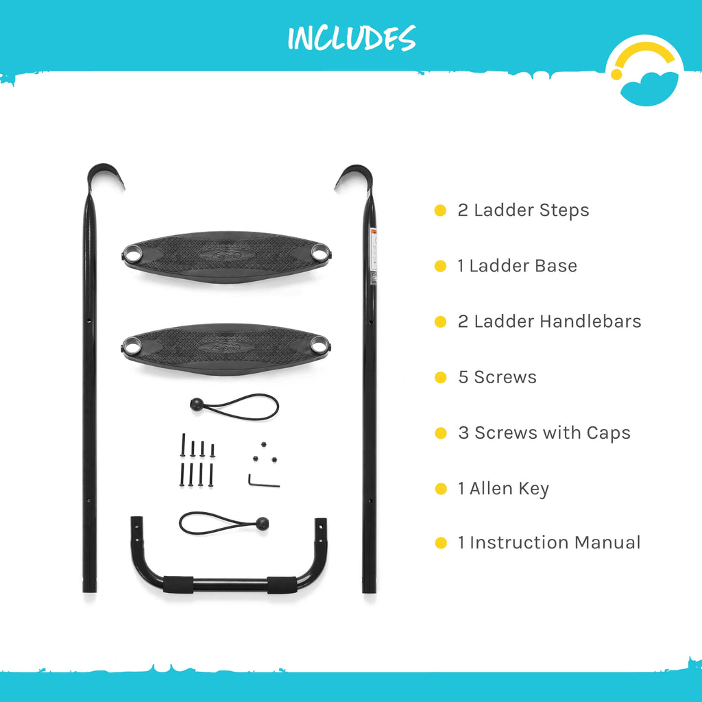 Heavy Duty 2 Step Trampoline Ladder, 38 x 16 x 2.5 inches T727