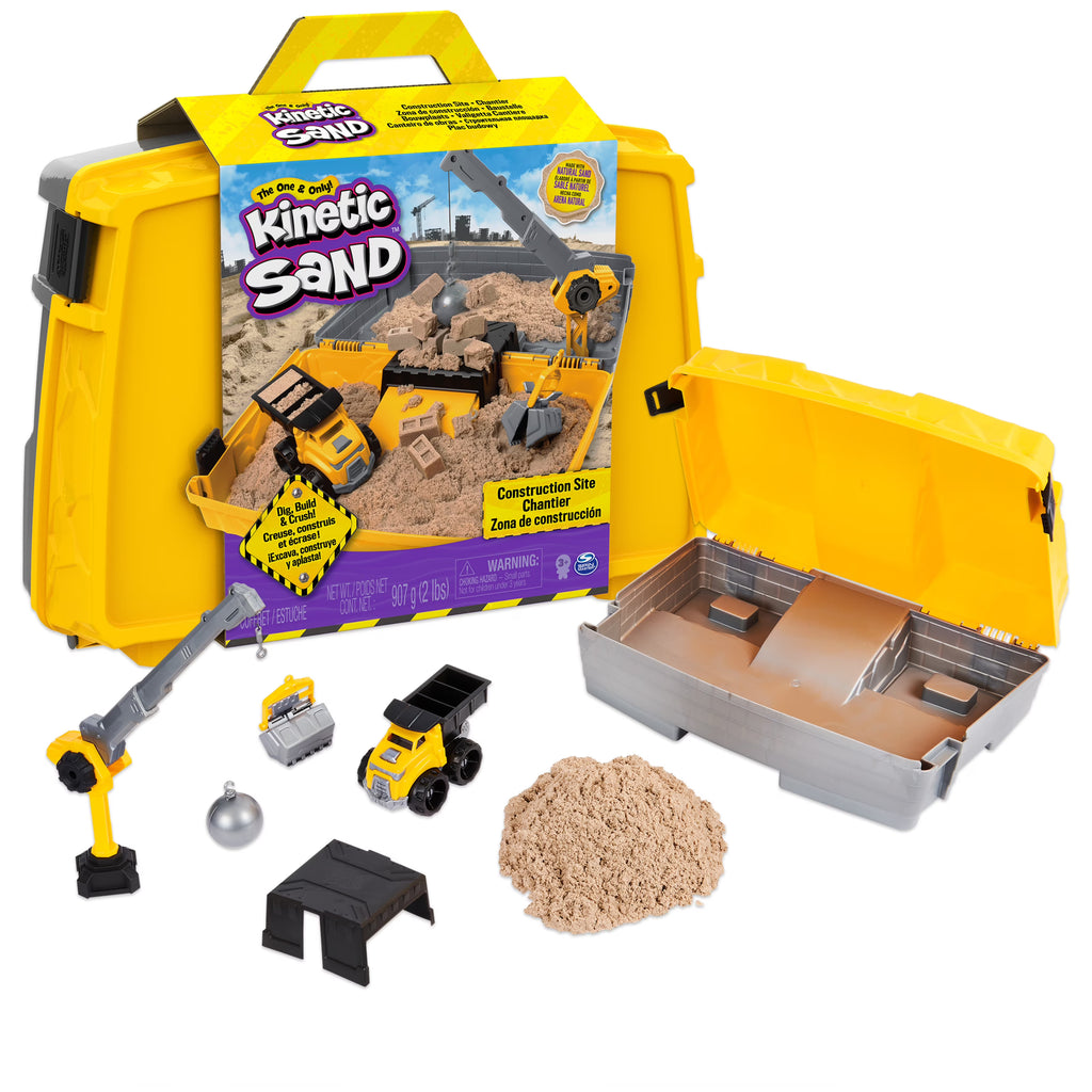 Construction Site Folding Sandbox with Toy Truck and 2lbs of Play Sand F75916