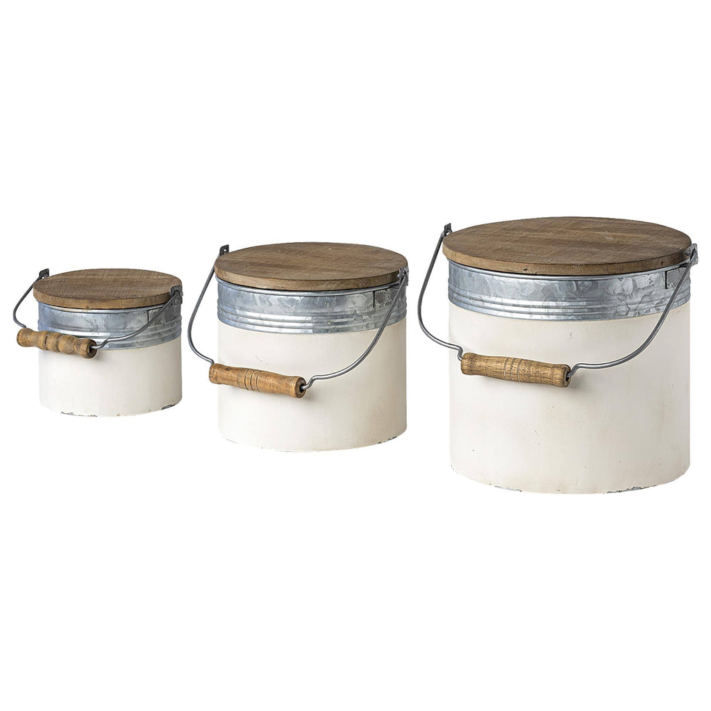Metal Set of 3 Cylindrical Box U5385