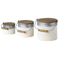 Metal Set of 3 Cylindrical Box U5385