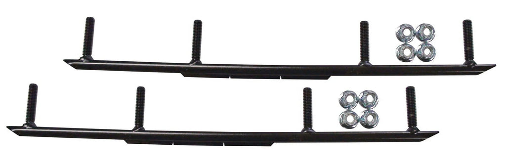 Orange XCS Snowmobile Skis with 8" Round Bars Complete Kit R15871