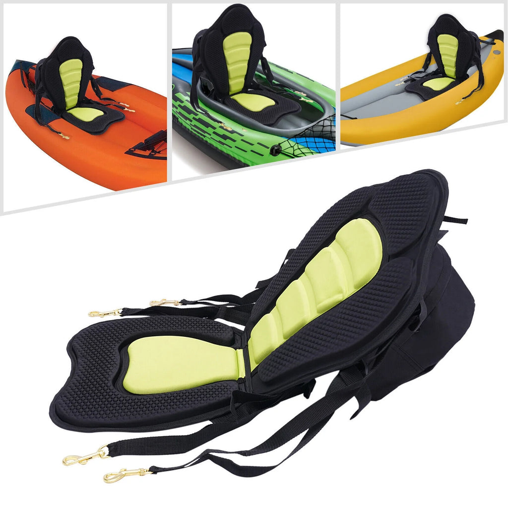 Padded Kayak Seat with Detachable Backrest and Storage Bag A56196