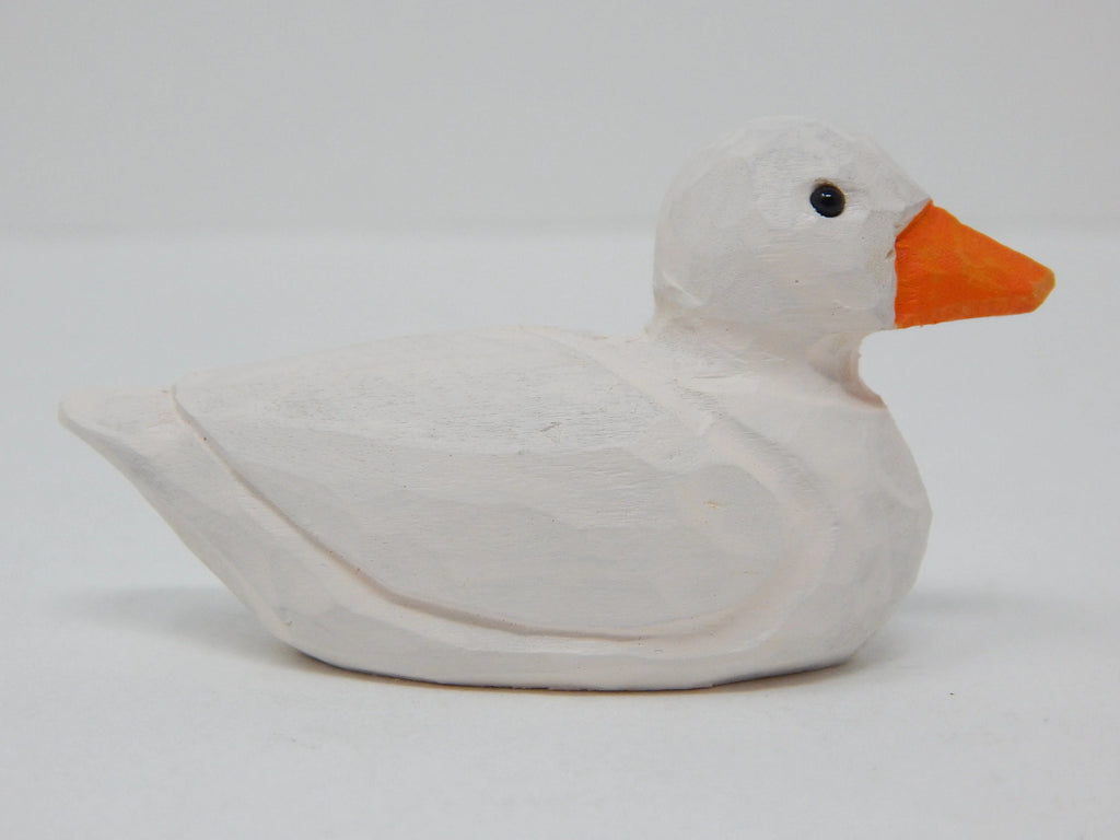 Handmade Wood Duck Figurine Statue B5390