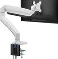 White Single Monitor Arm Desk Mount I61049