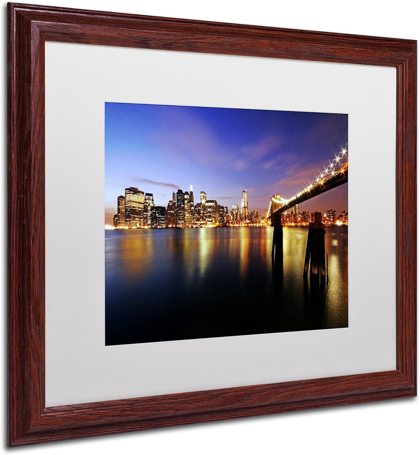 16 by 20-Inch White Matte Wood Frame Artwork X307