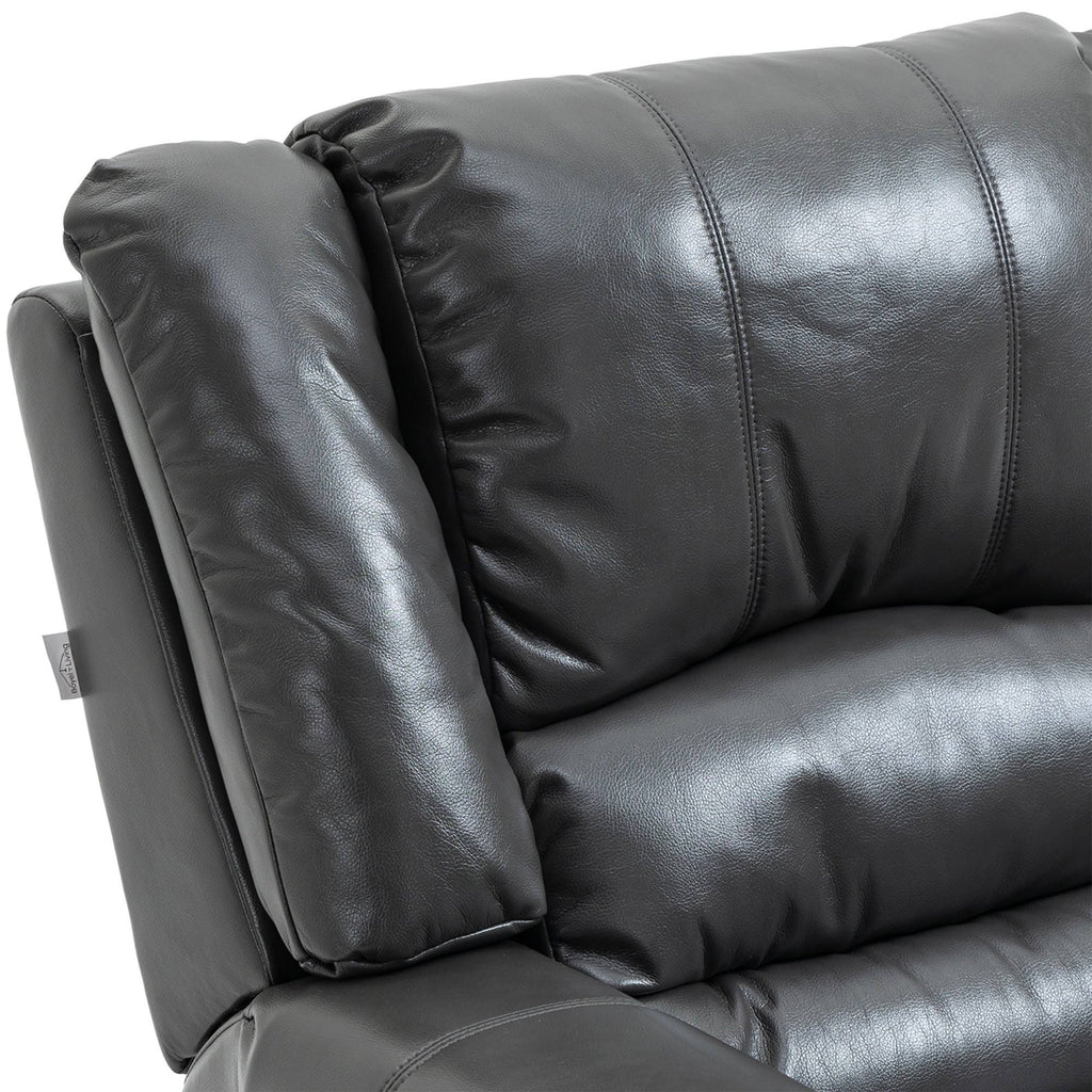 Black Microfiber Manual Standard Recliner D978