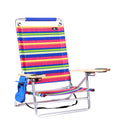 5 Reclining Aluminum Beach Chair with Cup Holder V216