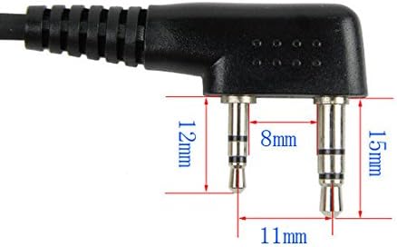Tactical Throat Mic Earpiece Headset with Finger Ptt, Pack of 2 D441