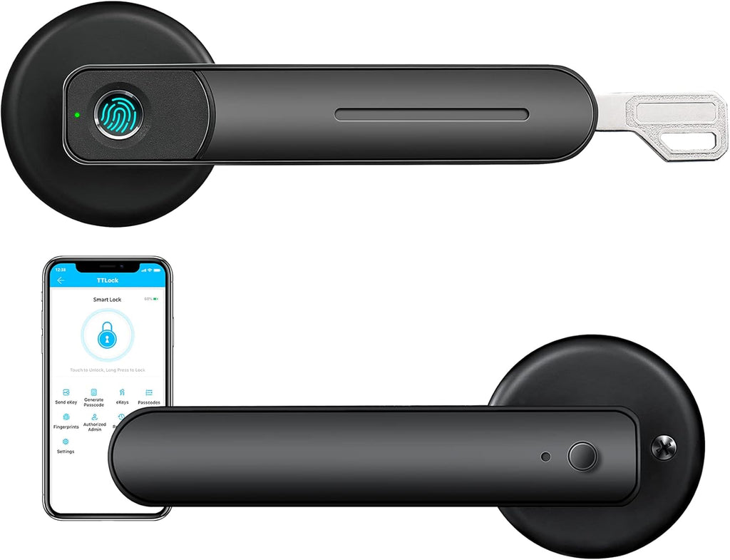 Smart Door Lock with Fingerprint Keyless Entry H632954