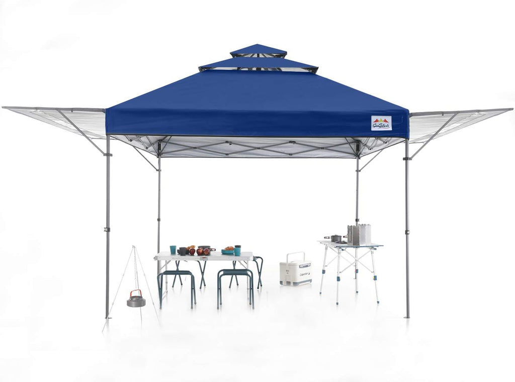 10x17 Instant Pop Up Canopy with Ventilation and Adjustable Dual Half Awnings O47967